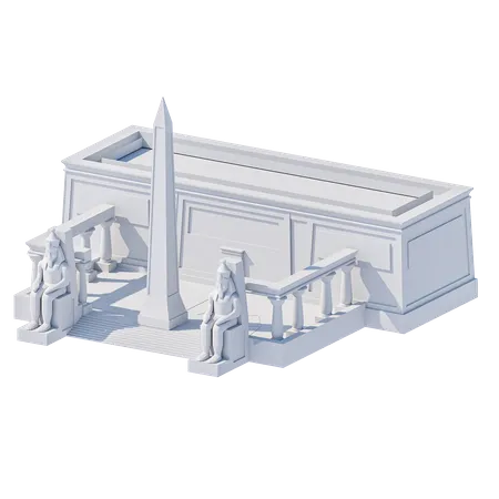 Ägypten Tempel  3D Icon