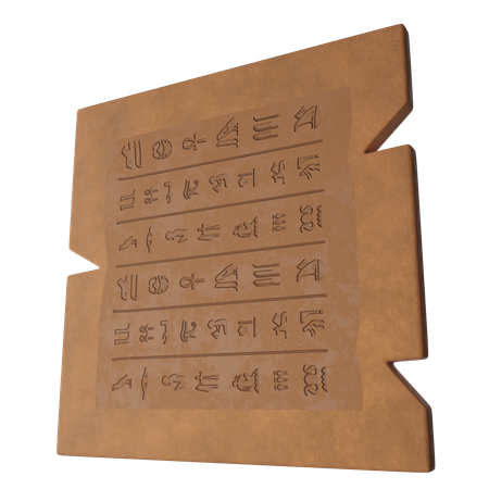 Ägyptische Hieroglyphen  3D Icon