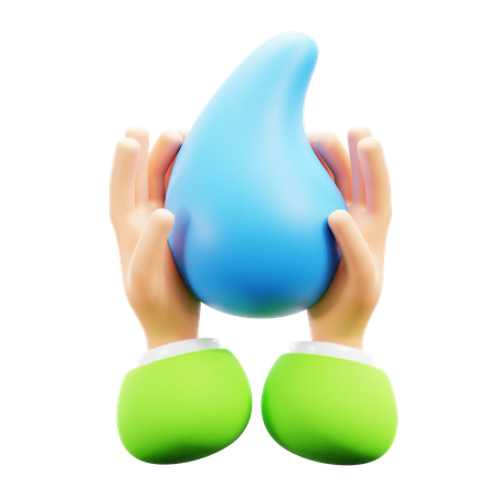 Ahorrar agua  3D Icon