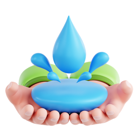 Ahorra agua limpia  3D Icon