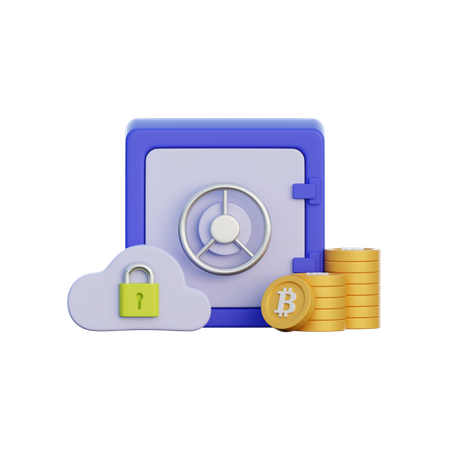 Ahorro de bitcoins  3D Icon