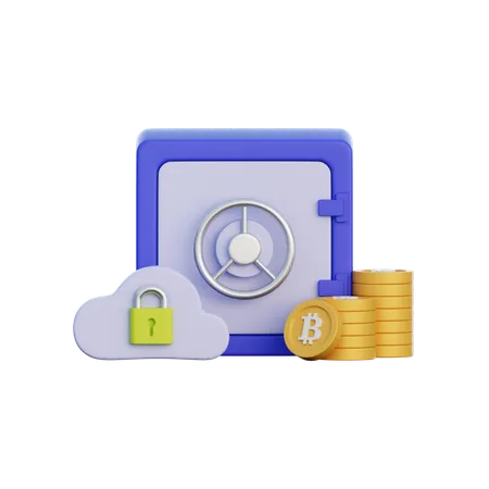 Ahorro de bitcoins  3D Icon