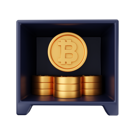 Ahorro de bitcoins  3D Icon