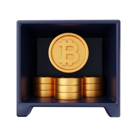 Ahorro de bitcoins  3D Icon