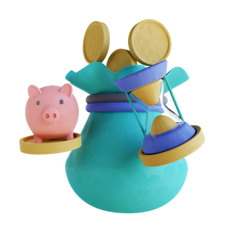 Ahorros de dinero  3D Illustration