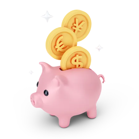 Ahorros de dinero  3D Icon