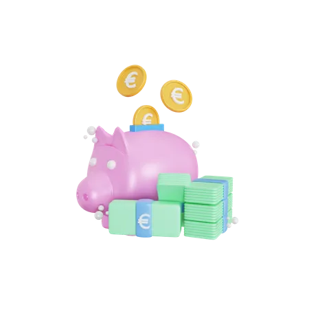 Ahorros de dinero  3D Icon