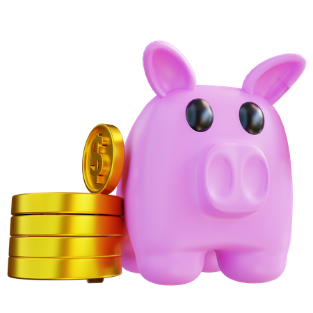 Ahorros de dinero  3D Icon