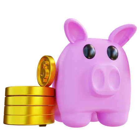 Ahorros de dinero  3D Icon