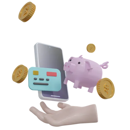 Ahorros de dinero  3D Icon