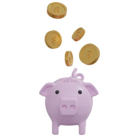 Ahorros de dinero  3D Icon