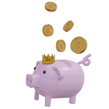 Ahorros de dinero  3D Icon