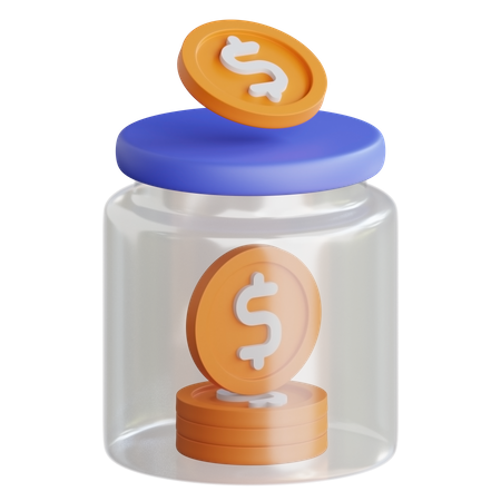 Ahorro de dinero  3D Icon