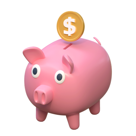 Ahorros de dinero  3D Icon