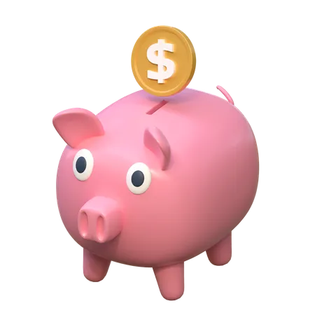 Ahorros de dinero  3D Icon