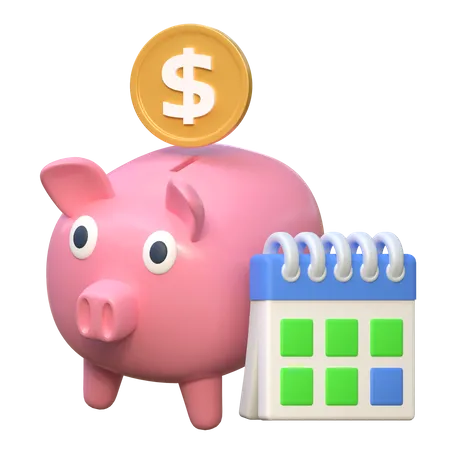 Ahorros de dinero  3D Icon