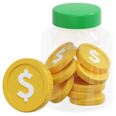 Ahorro de monedas  3D Icon