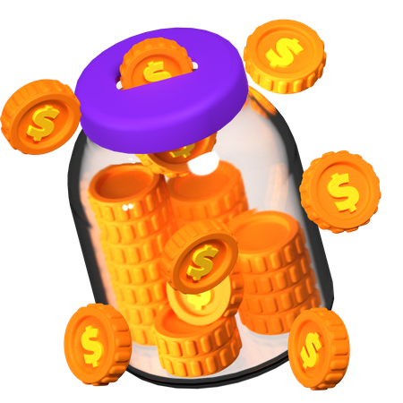 Ahorro de dinero  3D Icon