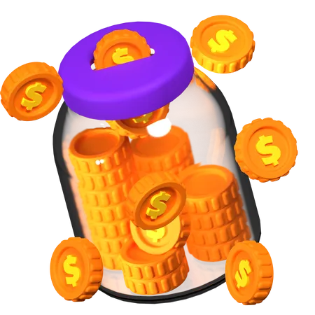 Ahorro de dinero  3D Icon