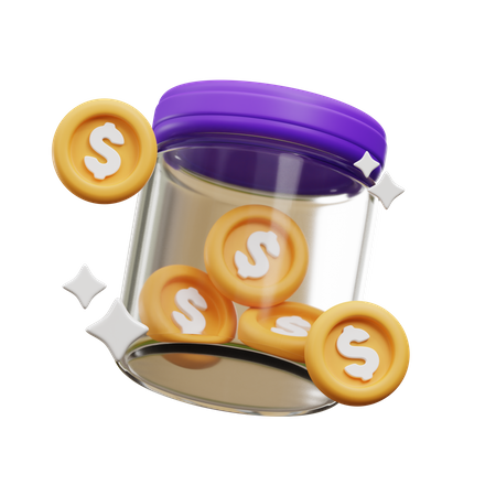 Ahorro de dinero  3D Icon