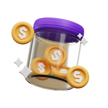 Ahorro de dinero  3D Icon