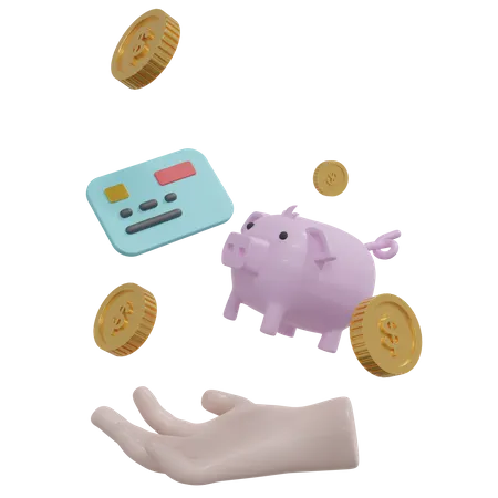 Ahorro financiero  3D Icon