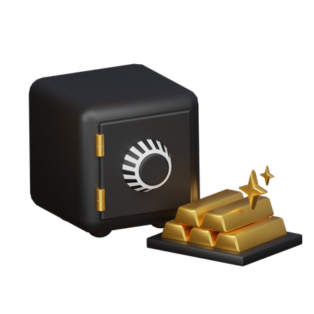 Ahorro de oro  3D Icon