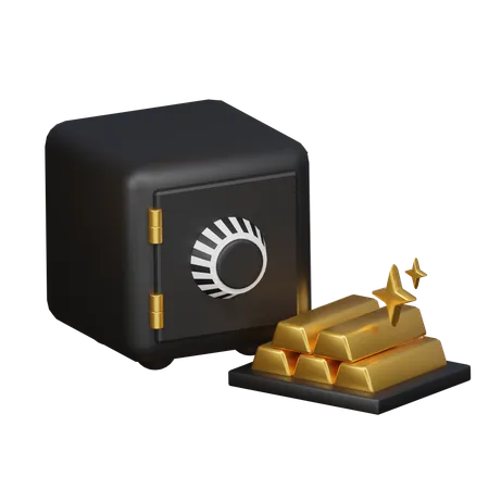 Ahorro de oro  3D Icon