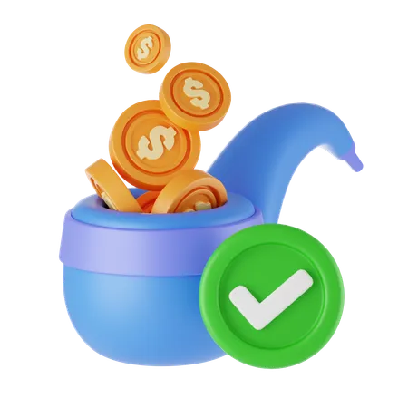 Ahorros para la jubilación  3D Icon