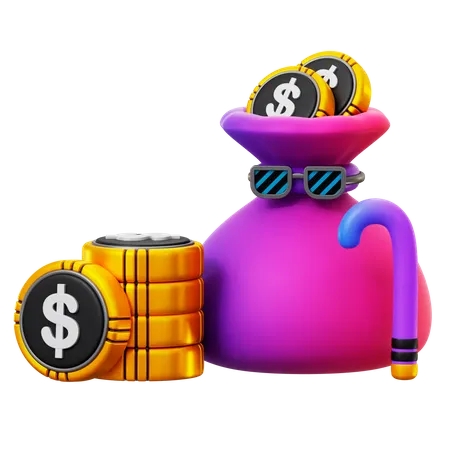 Ahorros para la jubilación  3D Icon