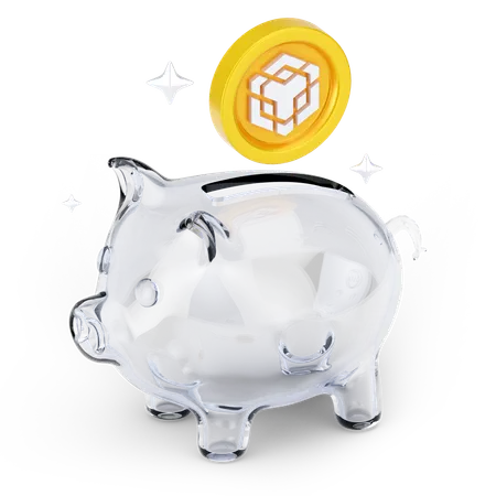 Ahorros binance  3D Icon