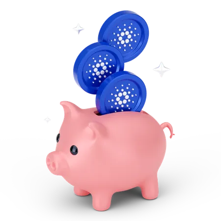 Ahorro cardano  3D Icon