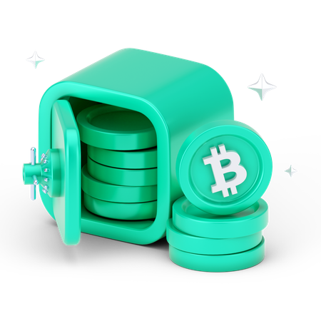 Ahorros de bitcoins  3D Icon