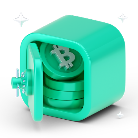 Ahorros de bitcoins  3D Icon