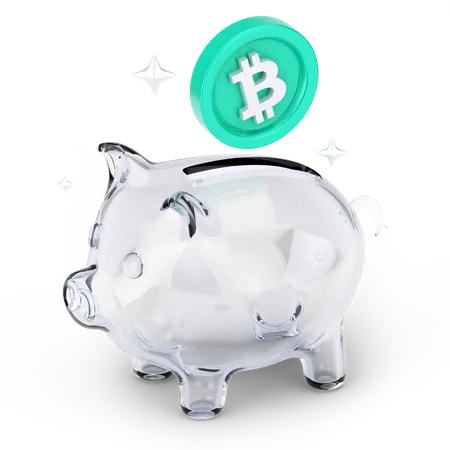 Ahorros de bitcoins  3D Icon