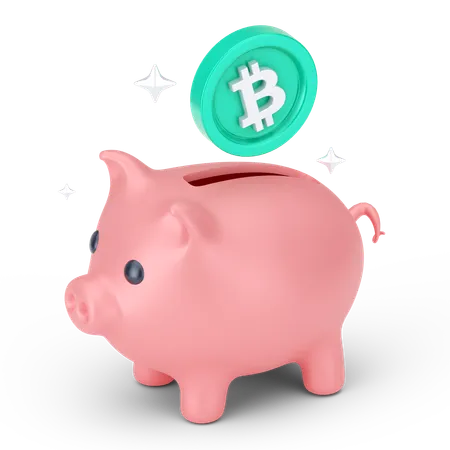 Ahorros de bitcoins  3D Icon