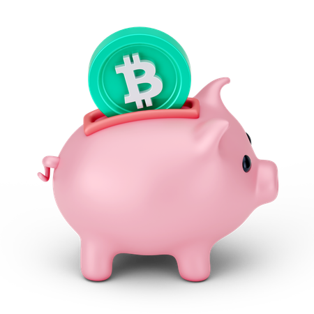 Ahorros de bitcoins  3D Icon