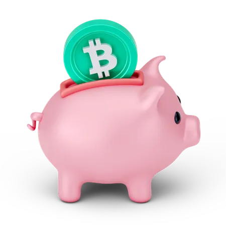 Ahorros de bitcoins  3D Icon