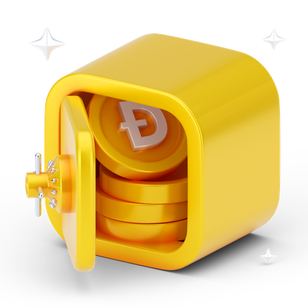 Ahorros en dogecoin  3D Icon