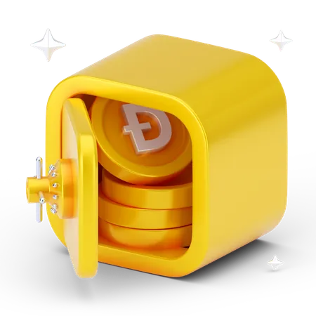 Ahorros en dogecoin  3D Icon