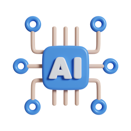 AI 기술 3D Icon