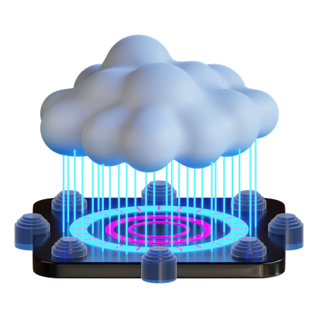 클라우드 AI 플랫폼  3D Icon