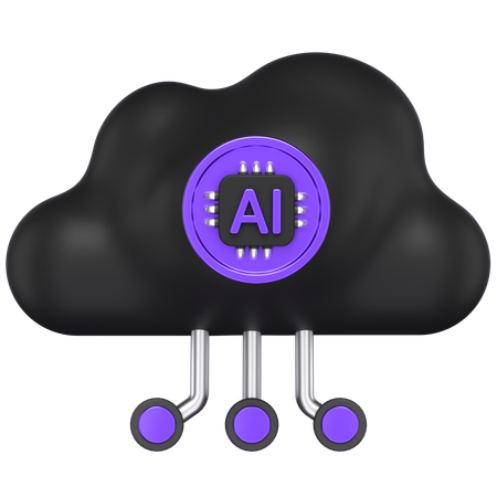 AI 클라우드  3D Icon