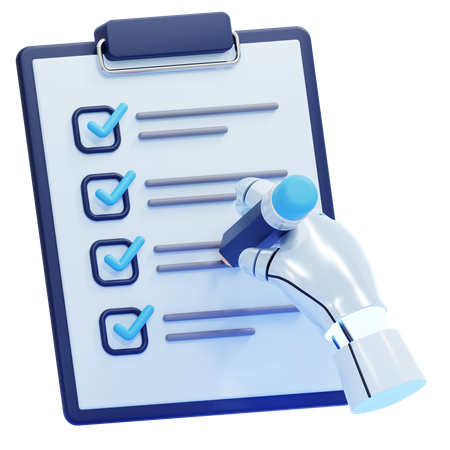 작업 실행자 AI  3D Icon