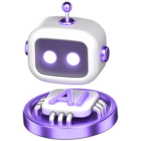 로봇 AI  3D Icon