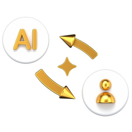 AI가 인간에게  3D Icon