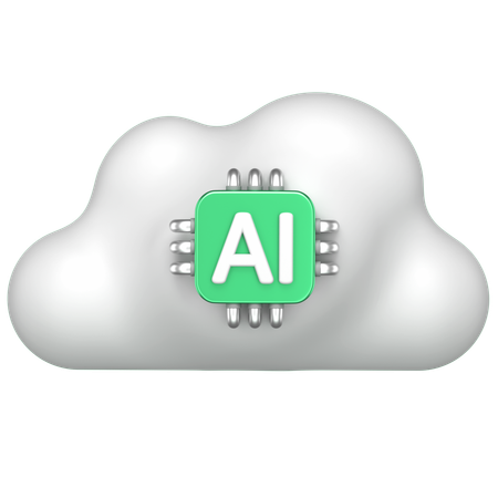 AI 클라우드  3D Icon