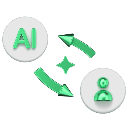 AI가 인간에게  3D Icon