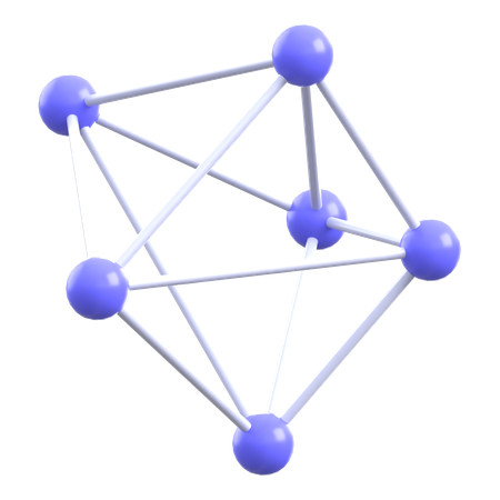 AI 네트워크 그래프  3D Icon