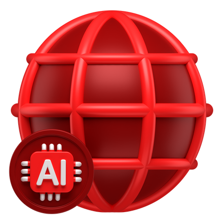 AIネットワーク  3D Icon